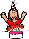 Happy Girl Birthday Cake Clipart