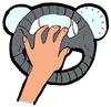 Hand on Steering Wheel Clipart