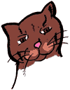 Content Brown Cat Face