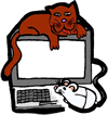 Cat & Mouse Computer Clipart