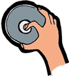Hand Holding Disc Clipart