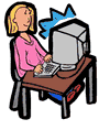 Girl Working on Computer