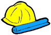 Hard Hat with Blue Prints