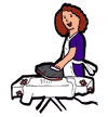 Woman Ironin Shirt Clipart