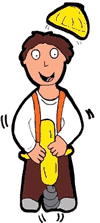 Construction Worker Jack Hammer Clipart