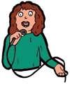 Female Singing Clipart
