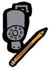 Pencil with Pencil Sharpener Clipart