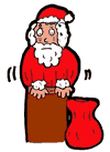 Santa Stuck in Chimney Clipart