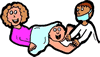 Obstetrician Delivering Baby Clipart