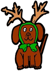 Dog with Antlers