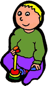 Boy Playing with Rings Clipart