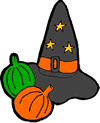 Witch Hat & Pumpkins