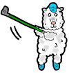 Fluffy Sheep Golfing