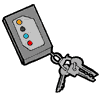 Key on Alarm Keychain Clipart
