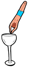Man Diving into Wine Glass