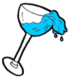 Water Pouring Out of Wine Glass