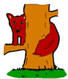 Fox Standing on Tree Branch