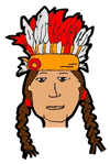 Native in Headdress Clipart