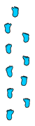 Blue Footprints Clipart