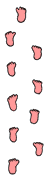 Pink Footprints Clipart