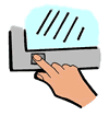 Finger Pressing Monitor Clipart
