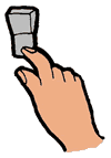 Hand Pressing Switch Clipart