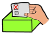 Hand Holding Ballot Clipart