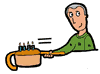 Birthday Senior with Cane Clipart