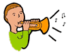 Playing Trumpet Clipart