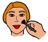 Make-Up Application Clipart