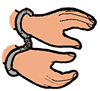 Hands in Handcuffs Clipart