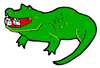 Alligator Holding Dice