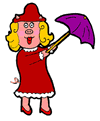 Pig Umbrella Clipart