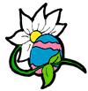 Easter Egg & Flower Clipart
