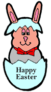 Happy Bunny in Easter Egg Clipart