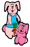 Bunny Giving Mom Carrot