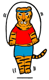 Tiger Jumping Rope