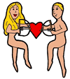 Male & Female Cupid Clipart