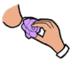 Hand Pinning Corsage Clipart