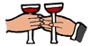 Red Wine Toast Clipart
