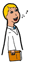 Choir Boy Singing Clipart