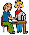 Girls Working on Computer
