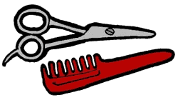 Barber Scissors with Comb