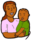 Mother Holding Baby Clipart