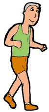 Jogging Senior Clipart