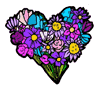 Flower Heart Bouquet Clipart