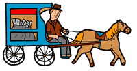 Horse & Buggy Mail Delivery Clipart