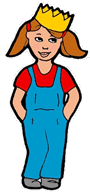 Girl Wearing Crown Clipart