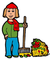 Raking Leaves Clipart