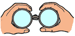 Hands Holding Binoculars Clipart